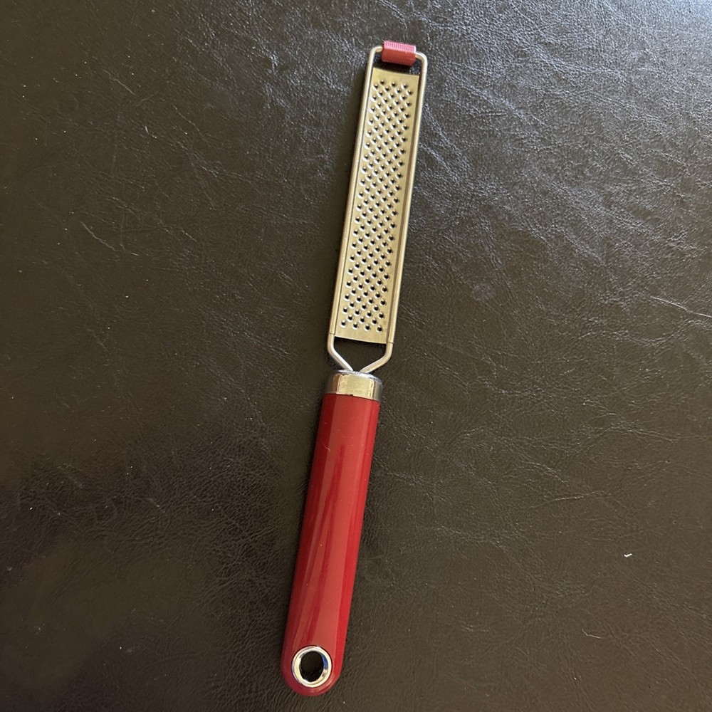 KitchenAid Zester Grater Red Handle Stainless Steel Fine Blade Kitchen Tool