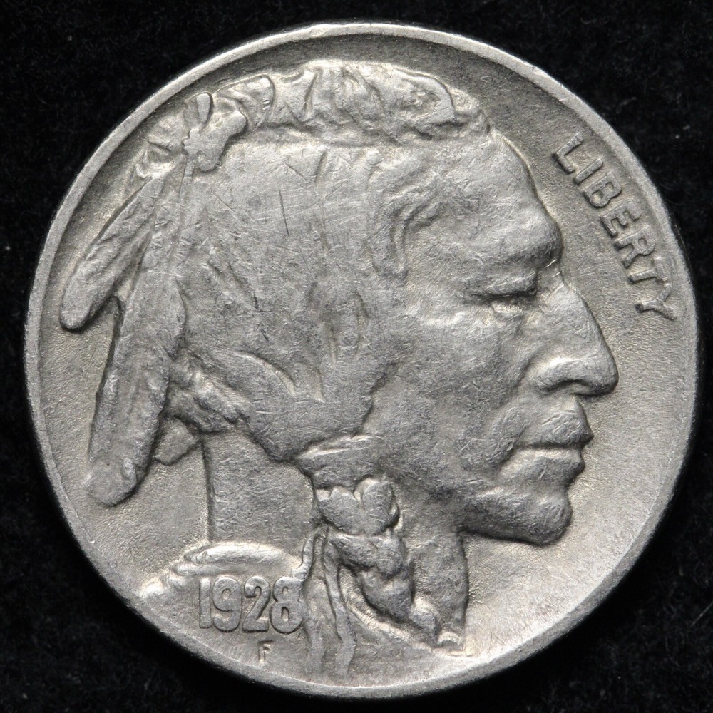 1928 Buffalo Nickel AU E302 VJM