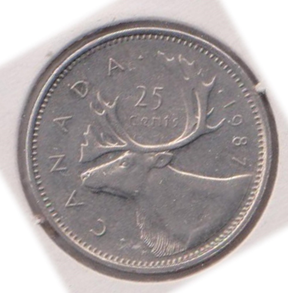 (H205-91) 1987 Canada 25c coin (CP)