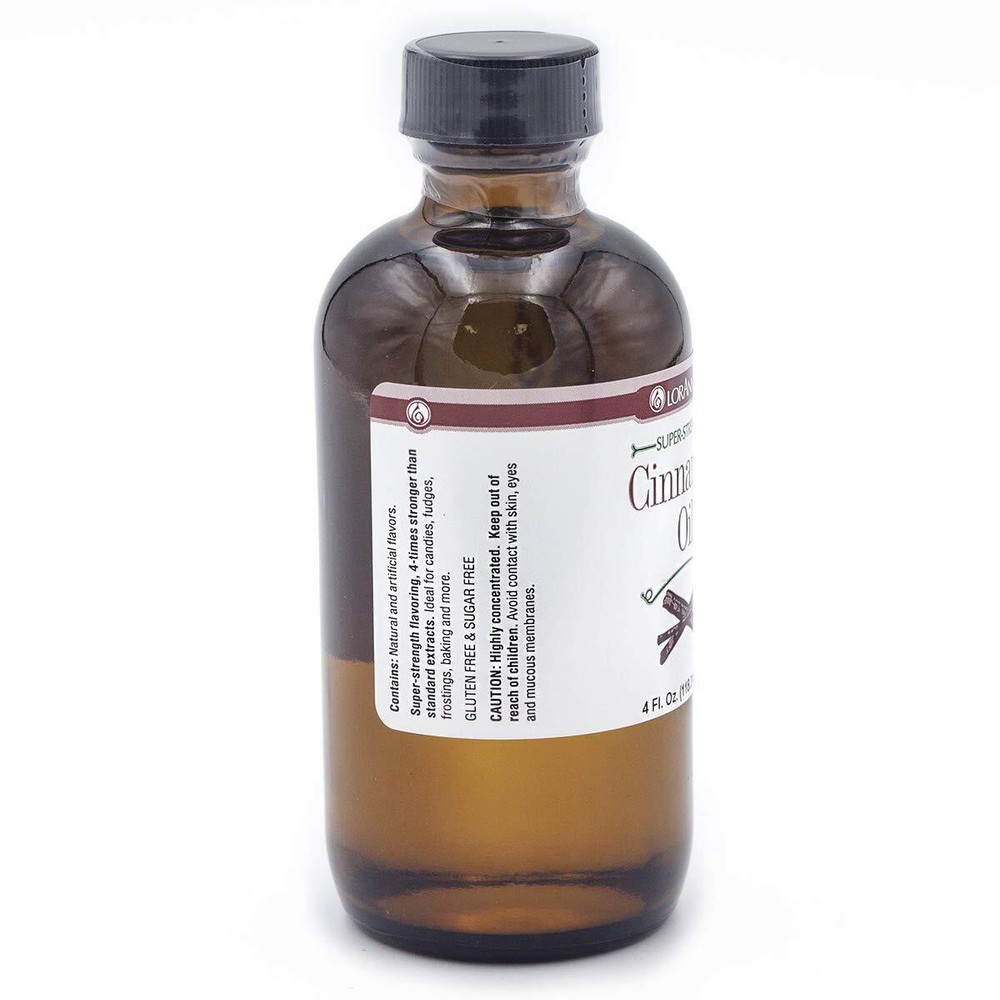 Lorann Cinnamon Oil Flavoring Concentrated 4 Fl Oz Baking Candy Use