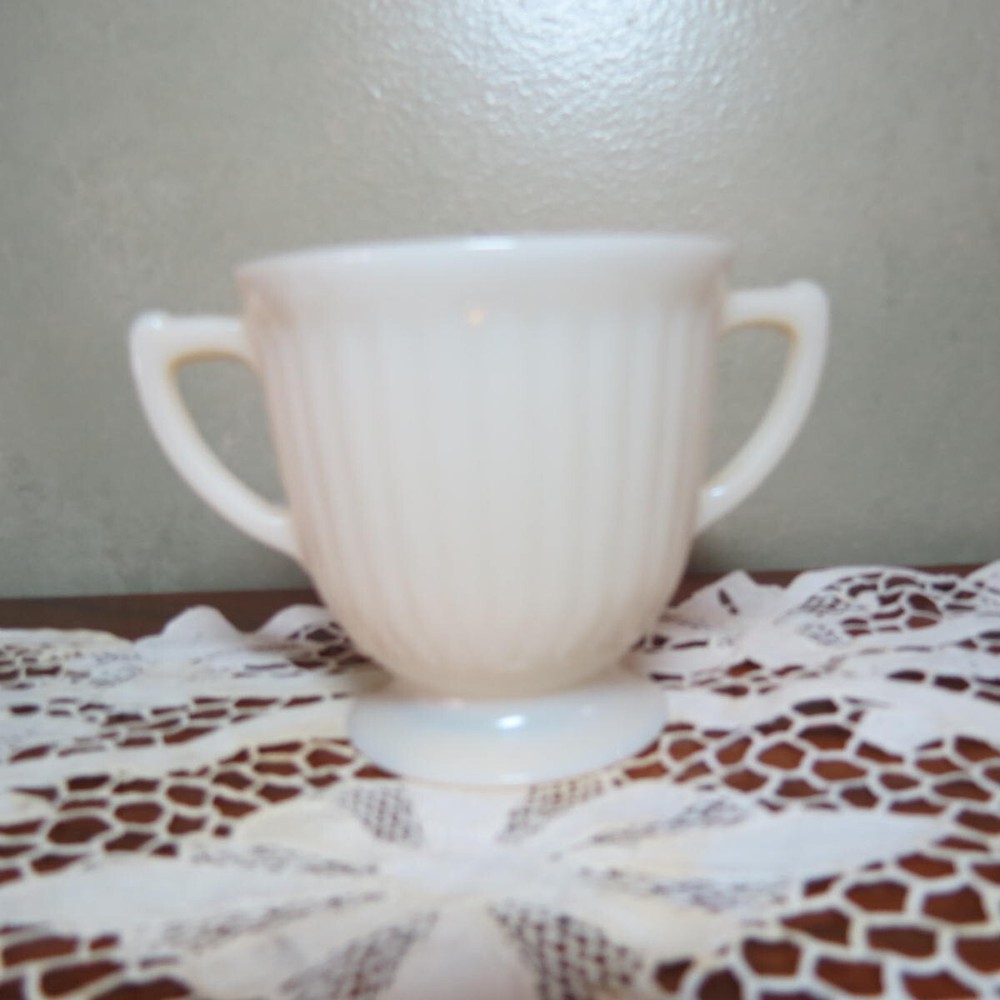 MacBeth Evans Petalware Monax Cream Open Sugar Bowl