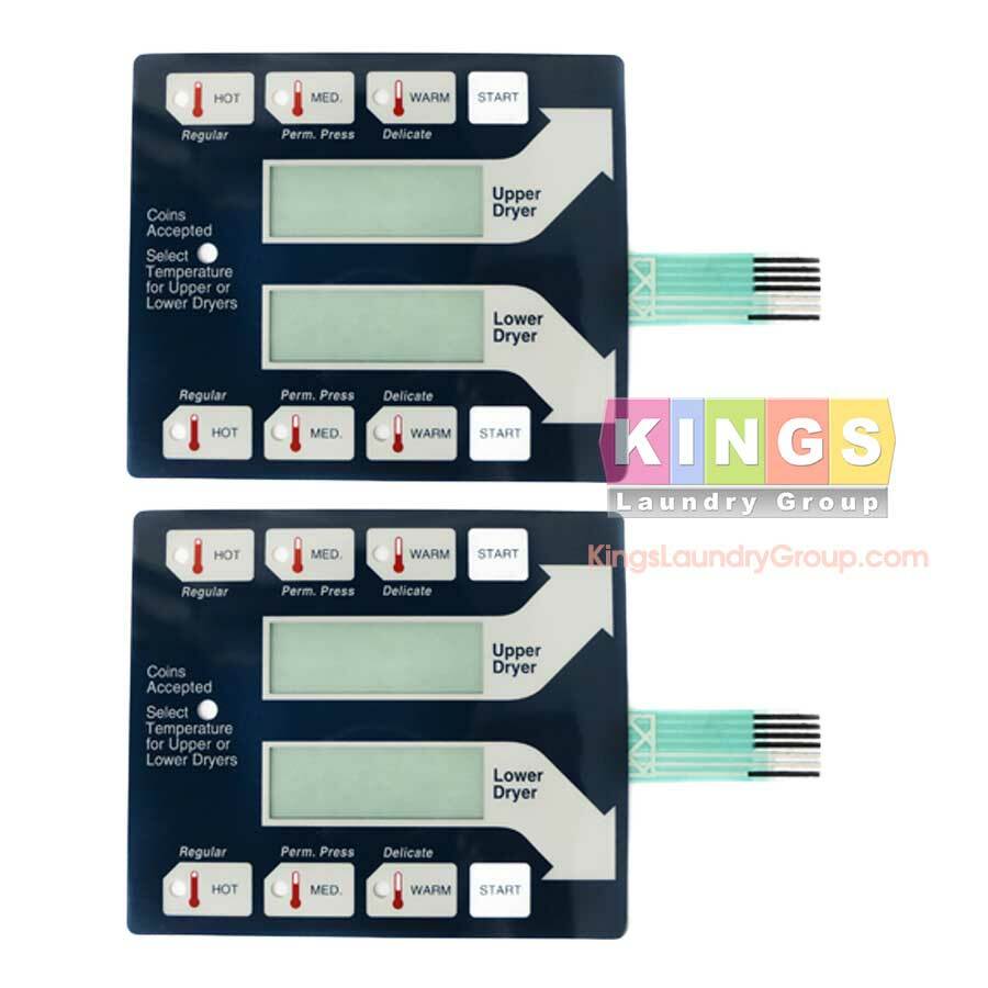 2x Brand New Dexter Blue Touch Pad for Stack Dryers (Bottom):  9801-059-002