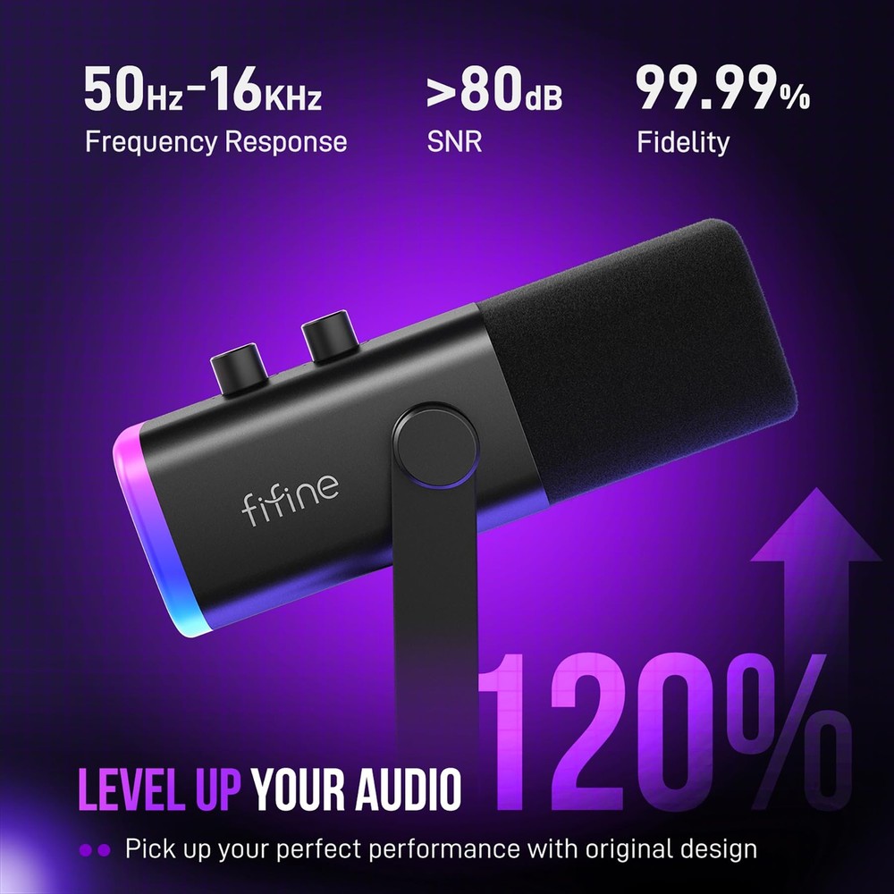 XLR/USB Gaming Microphone Set Dynamic PC Mic for Streaming Podcasting Gaming