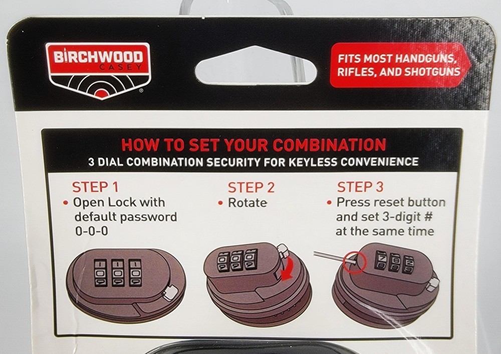 Birchwood Casey universal Programmable Combination Trigger Lock New