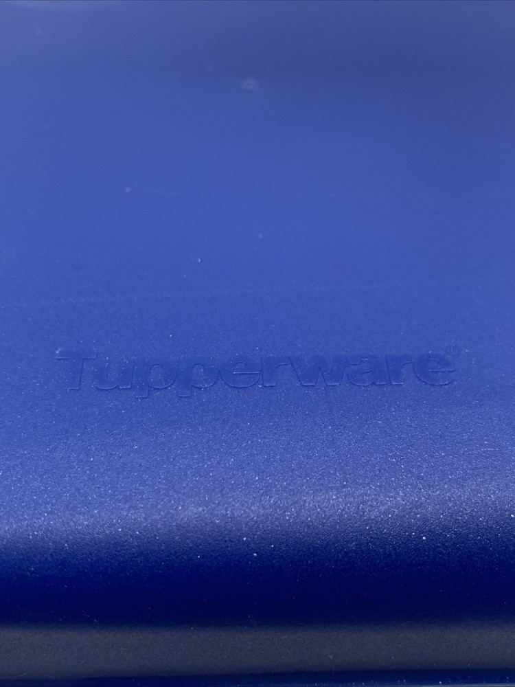 Tupperware CD Case DVD Keeper Square Dark Blue & Black 4904 Vintage