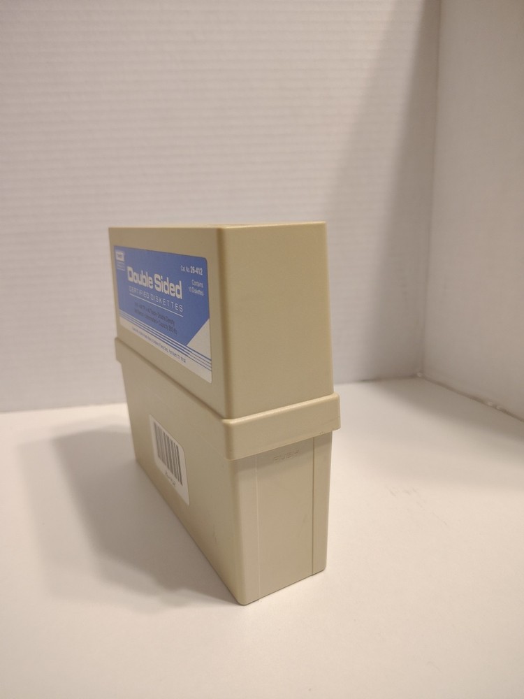 Vintage Tandy Plastic Case Double Sided Diskettes Floppy Disc Holder - CASE ONLY