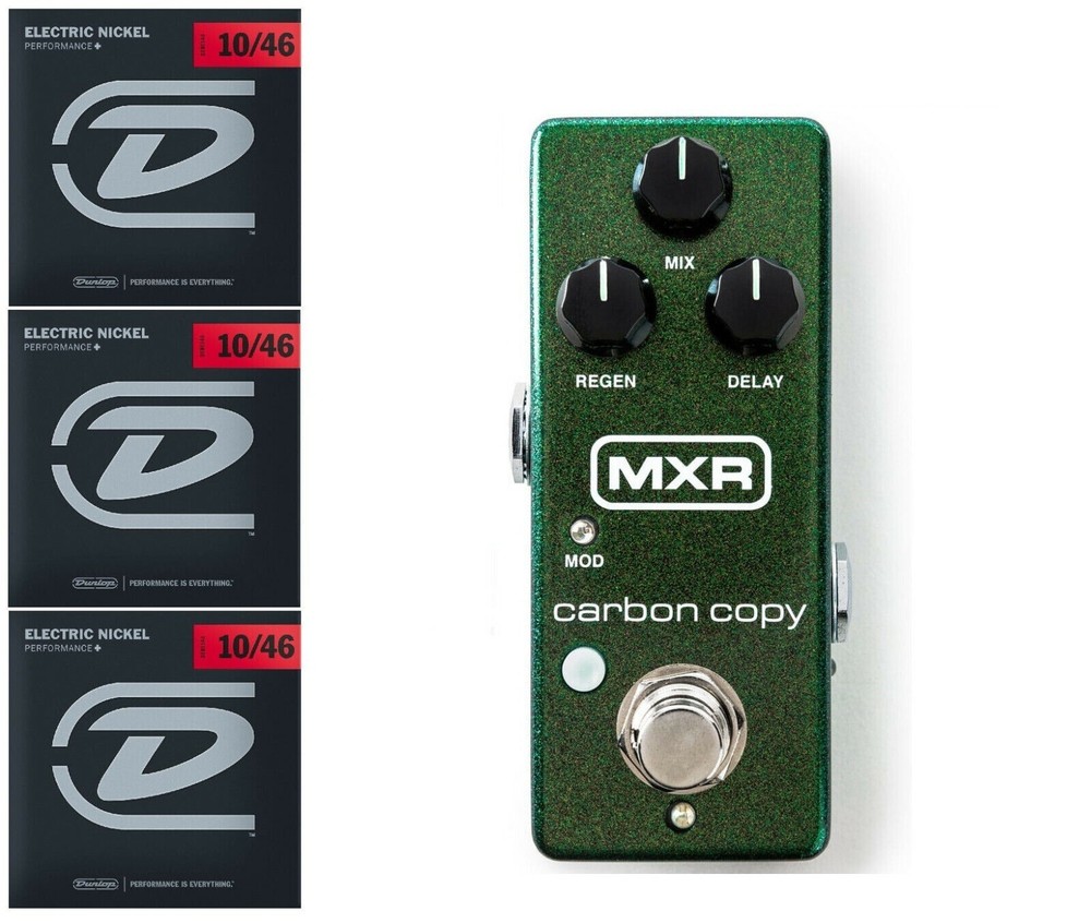 MXR M299 Carbon Copy Mini Analog Delay Guitar Pedal ( 3 FREE STRING SETS )