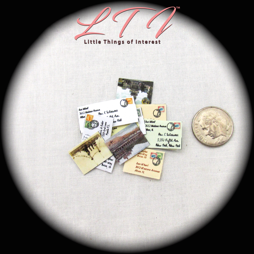 1:6 Scale MAIL ENVELOPES AND POSTCARDS Miniature Playscale