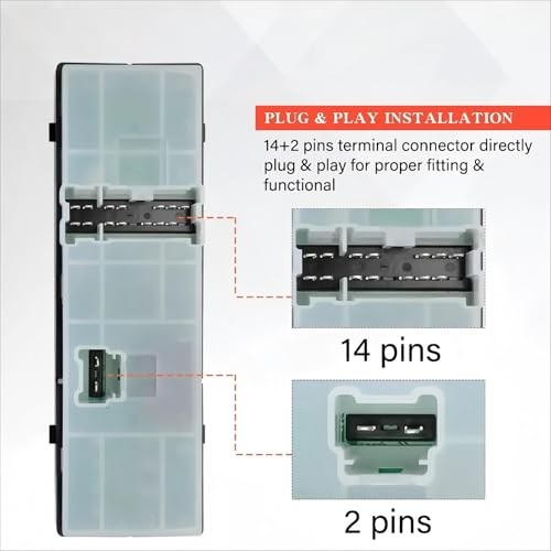 254011CA6A Driver Side Power Master Window Switch Compatible with 2009-2017
