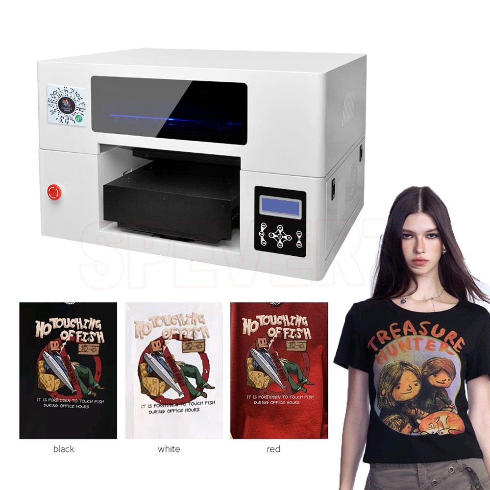 Printer A3 for UV Tshirt Textile Clothes Printing Machine Double PrinterHead USA