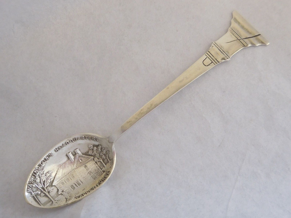 VALLEY FORGE WASHINGTON'S HEADQUARTERS STERLING SILVER SOUVENIR SPOON