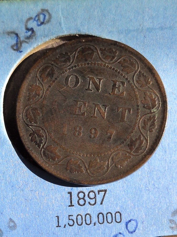 1897 Canada Large cent 1¢ Queen Victoria