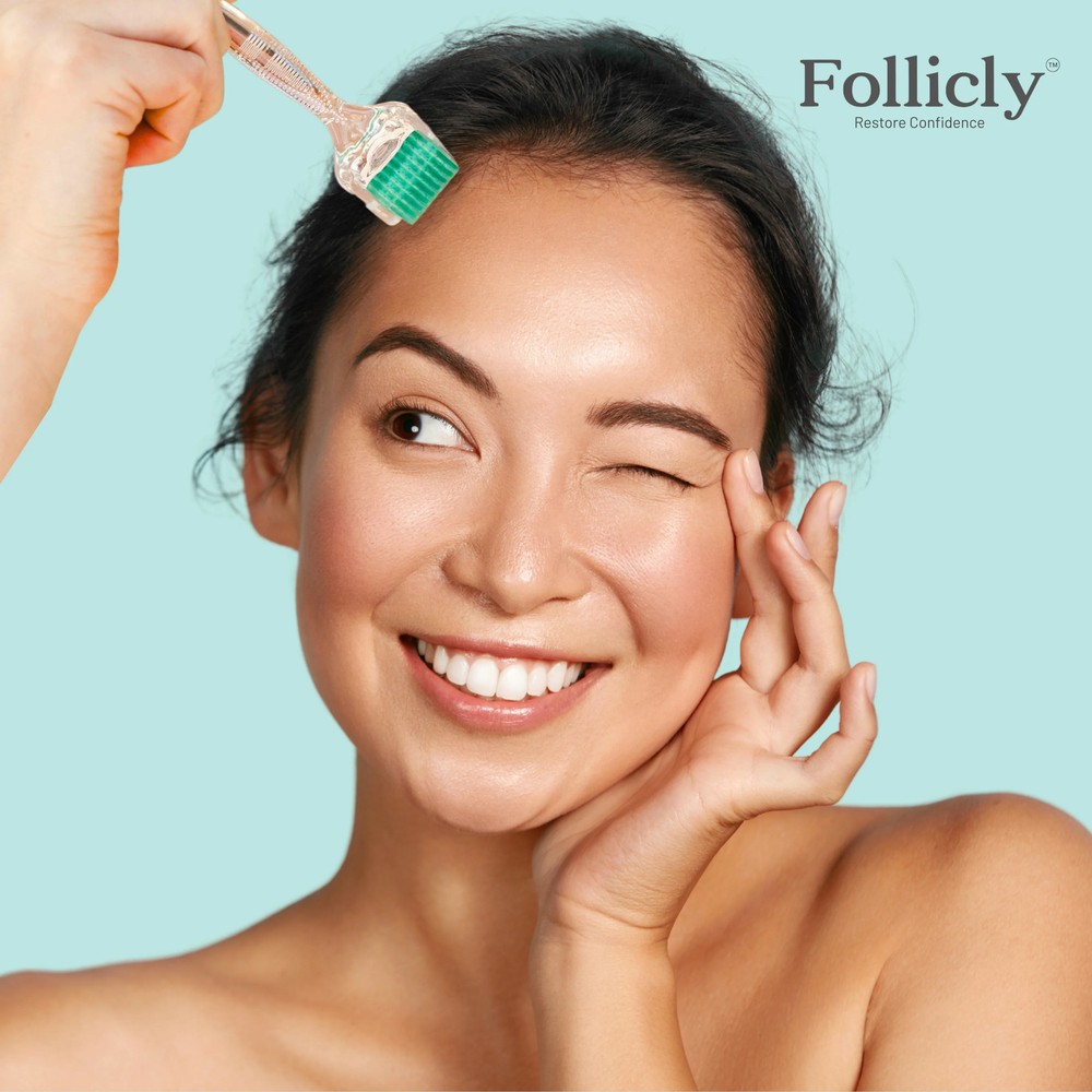 Follicly™ Derma Roller - 192 Authentic Titanium Microneedles