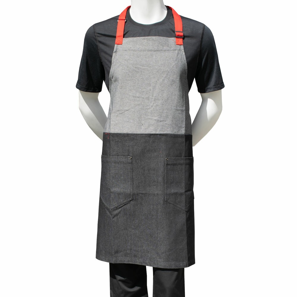Chef Code 34" Denim Apron with 2-Pockets and Adjustable Neck CC532DNM
