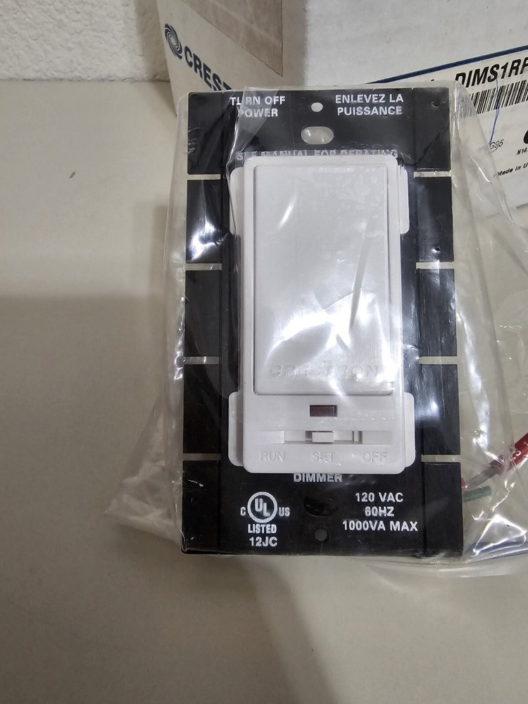 Crestron CLW-DIMS1RFW Wall Box Master Dimmer Switch White 1 Button New