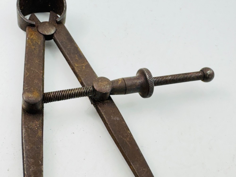 Vintage 7" Heavy Duty Fulcrum Stud Wing Bow Spring Divider Compass Caliper