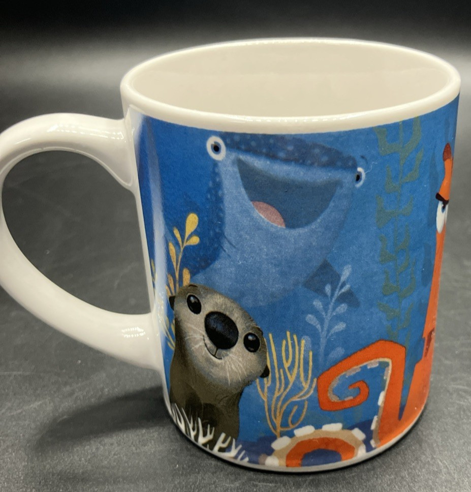 Disney 3 Piece Finding Dory Ceramic Dinnerware Set, Multicolor Plate, Bowl, Mug