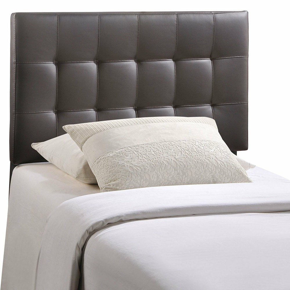 Brown Upholstered Headboard Twin Full Queen King Bed Frame Mount Tufted Fabric
