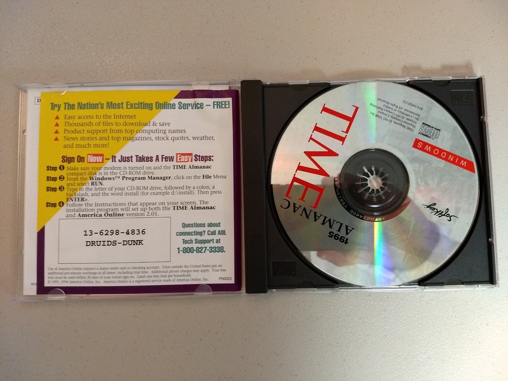 Time Multimedia Almanac PC CD ROM, 1995