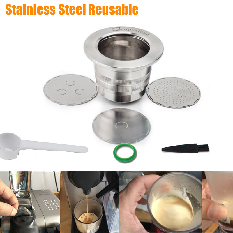 Stainless Steel Reusable Coffee Filter For Nespresso Capsule Pods Refillable Cup
