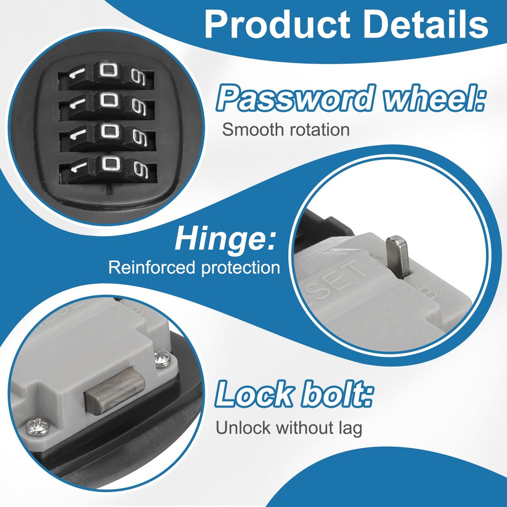 Wall Mount Key Lock Box Digit Combination Lockbox