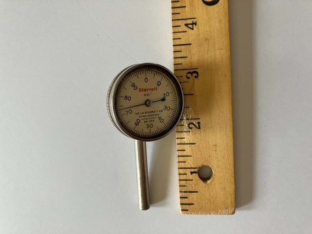 Vintage Starrett Universal Dial Test Indicator (196) & Catalog 26