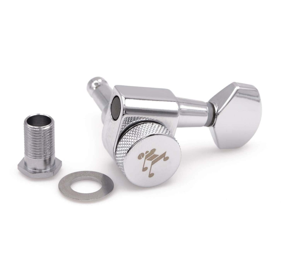 Genuine Tone Ninja 2-pin locking tuners 20:1, Chrome, 6 inline staggered