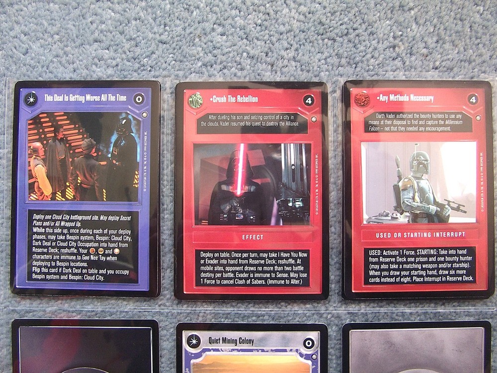 Star Wars CCG ENHANCED CLOUD CITY - 12 card set Black Border Decipher 2000