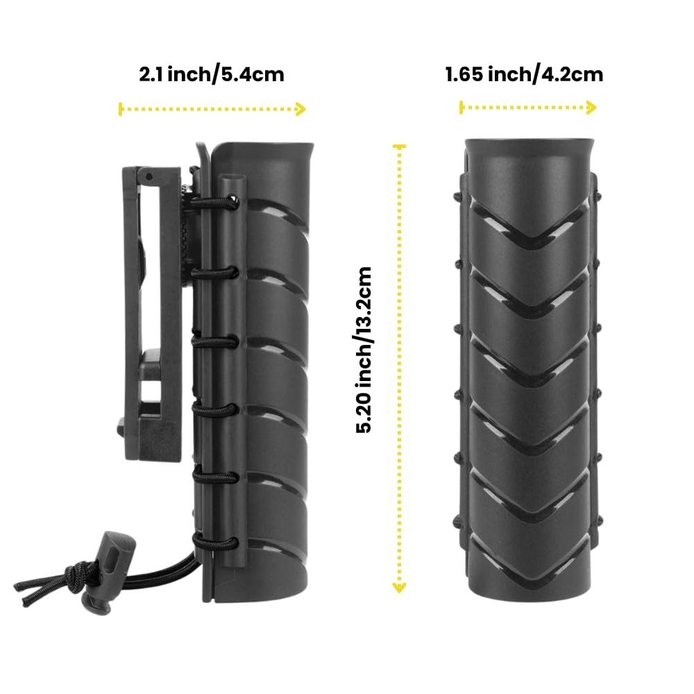 Universal Tactical Quick-Draw Baton/Electroshock Holder – 360° Black