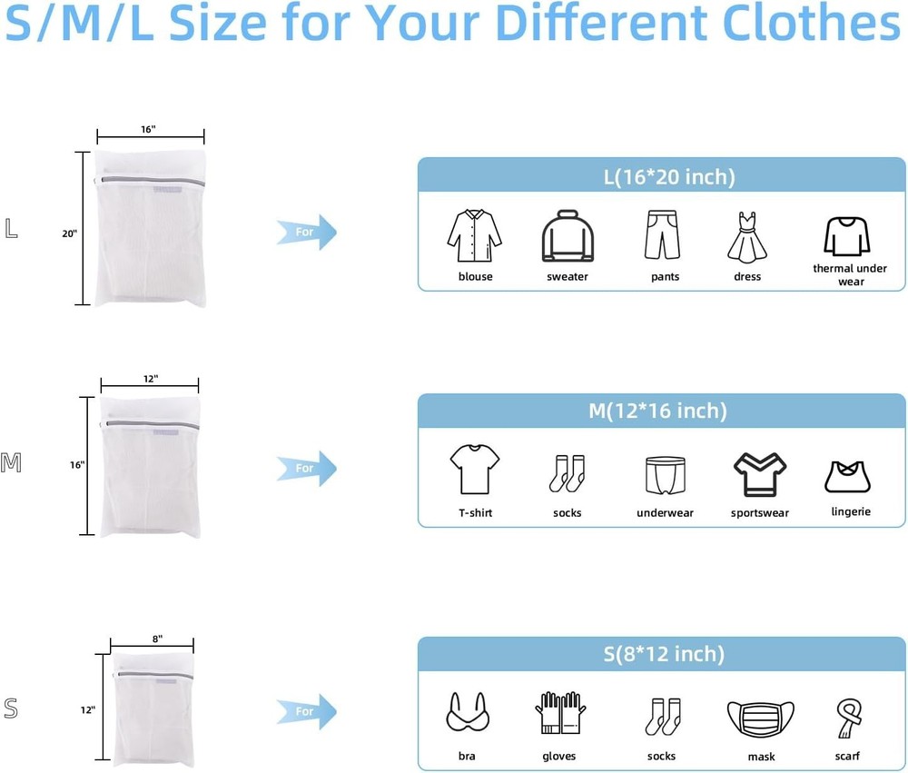 Durable Travel-Friendly Mesh Laundry Bags - Foldable, Lightweight & Protective