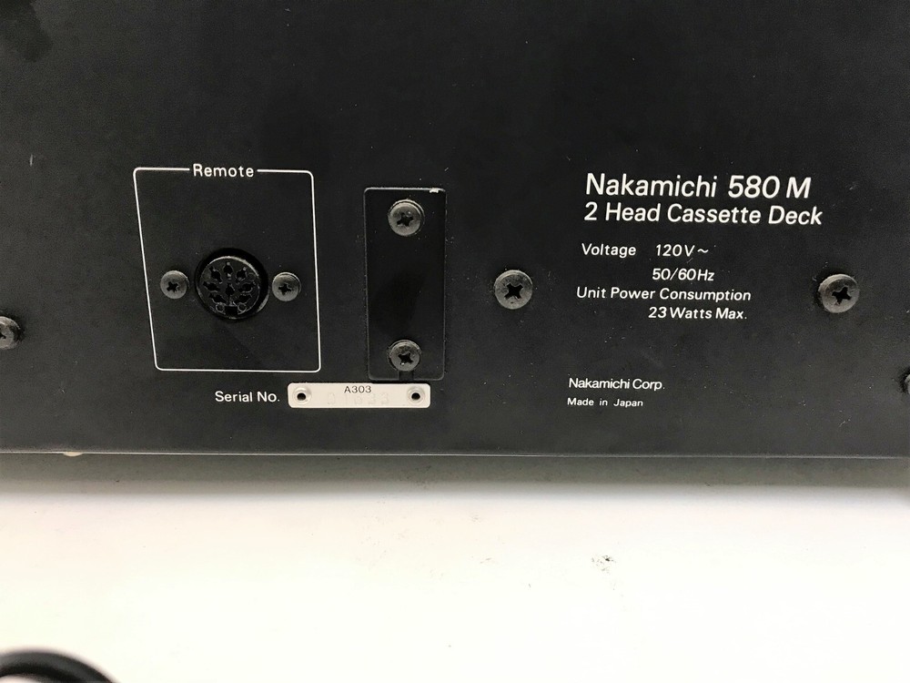 NAKAMICHI 580 M SINGLE CASSETTE DECK AS-IS READ DESCRIPTION