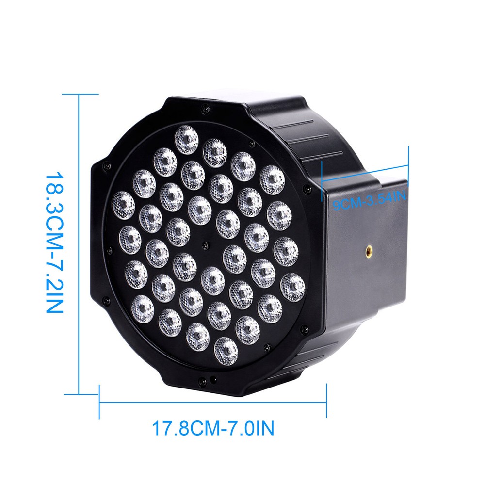 4Pcs 36W UV Black 36 LEDs Par Light Stage DJ Lighting with Remote Controller