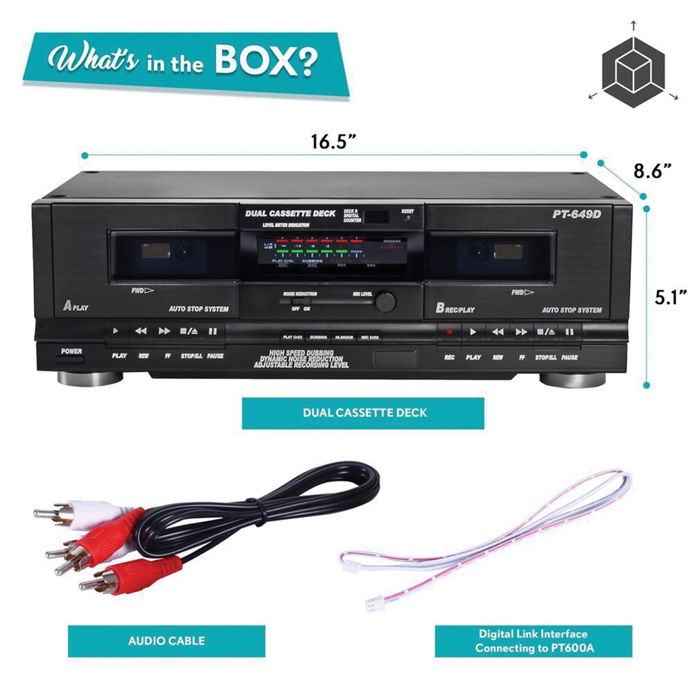 Pyle Pt649D Dual Cassette Deck