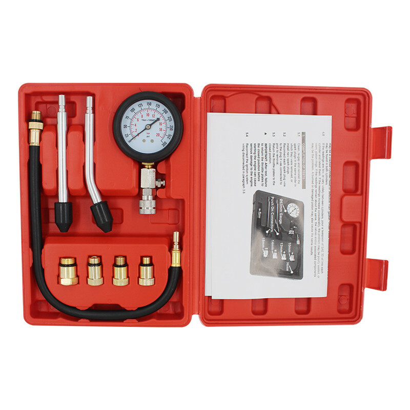 Car Diagnostic Cylinder Compressor Gauge Meter Test Pressure Compression Tester