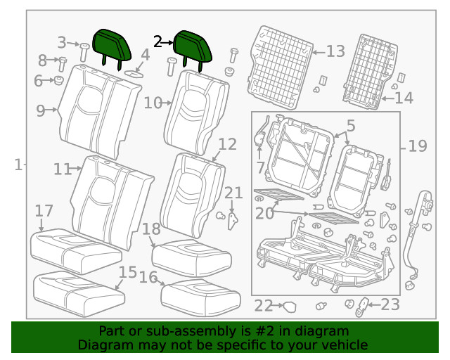 Genuine GM Headrest 25873098