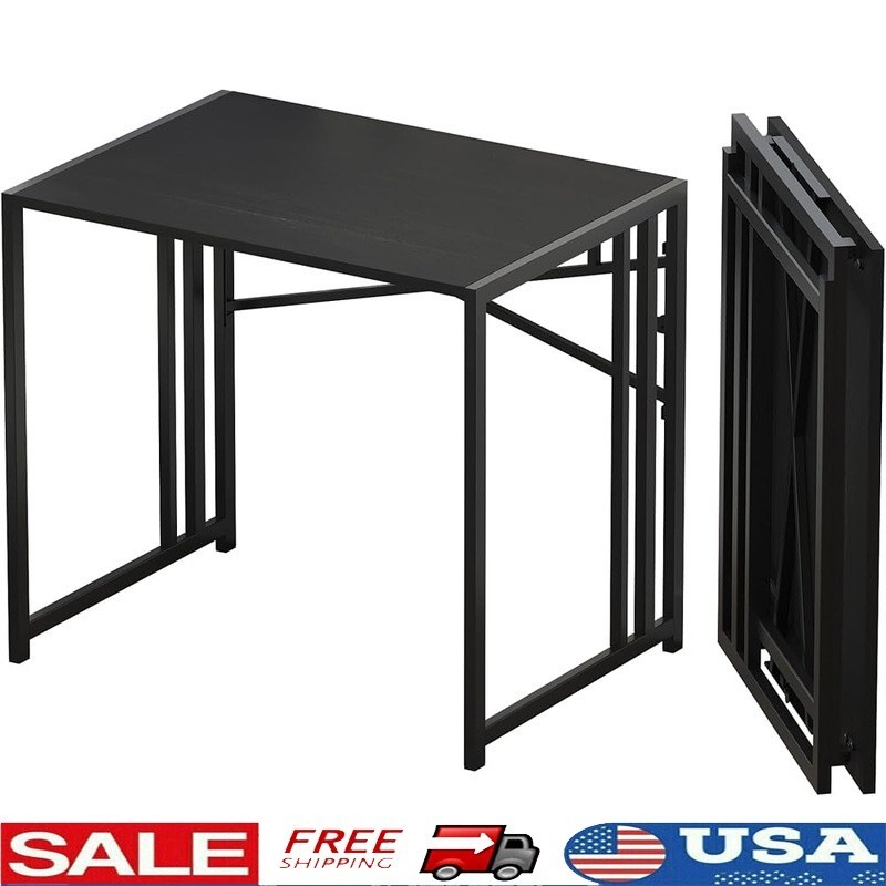 Folding Desk Space Saving Portable Computer Gaming Table Home Office Use