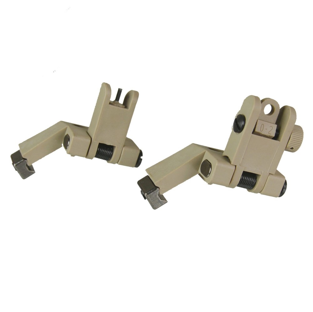 45 Degree Front Rear Flip Up Rapid Transition Backup Sight Polymer Dark Earth
