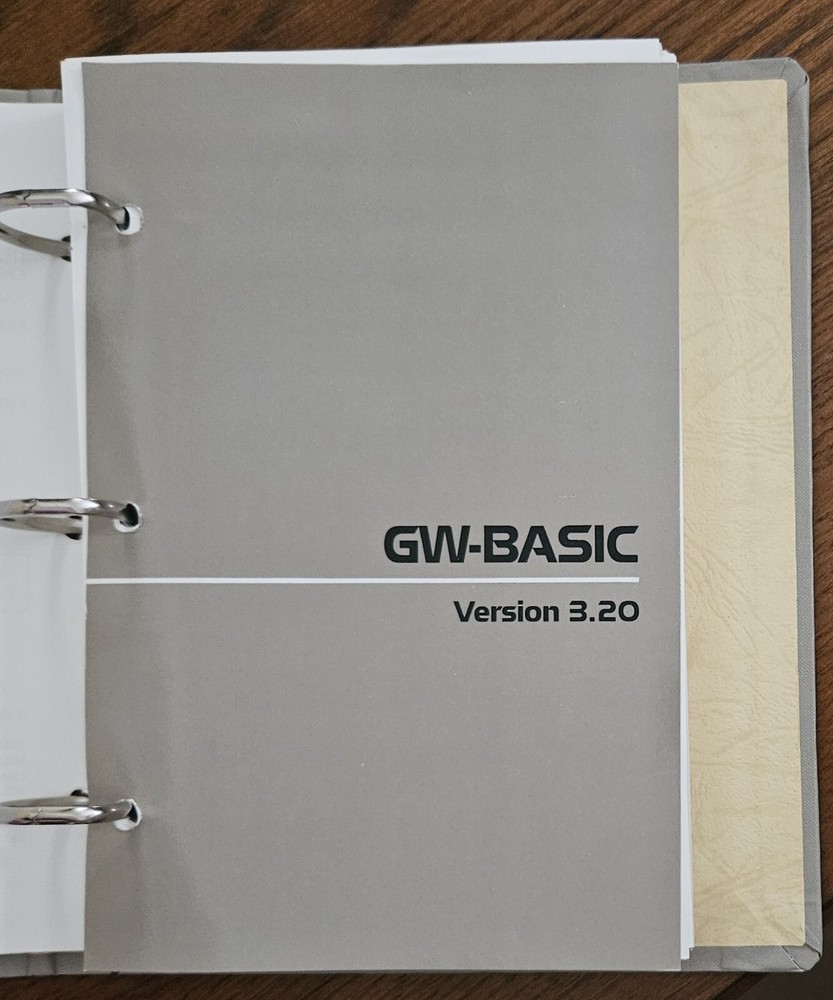 Hyundai Personal Computer Systems MS-DOS Version 3.2 Binder Book GW- Basic