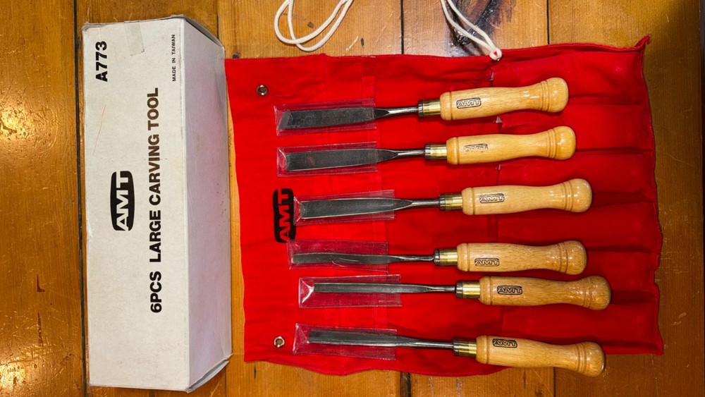 AMT 6PCS LARGE CARVING TOOL SET  #A773 IN ORIGINAL BOX