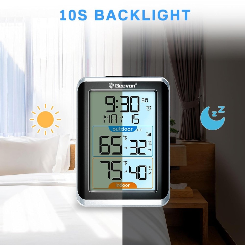 Multi-Function Wireless Thermometer with Backlight & Max/Min Tracking Features