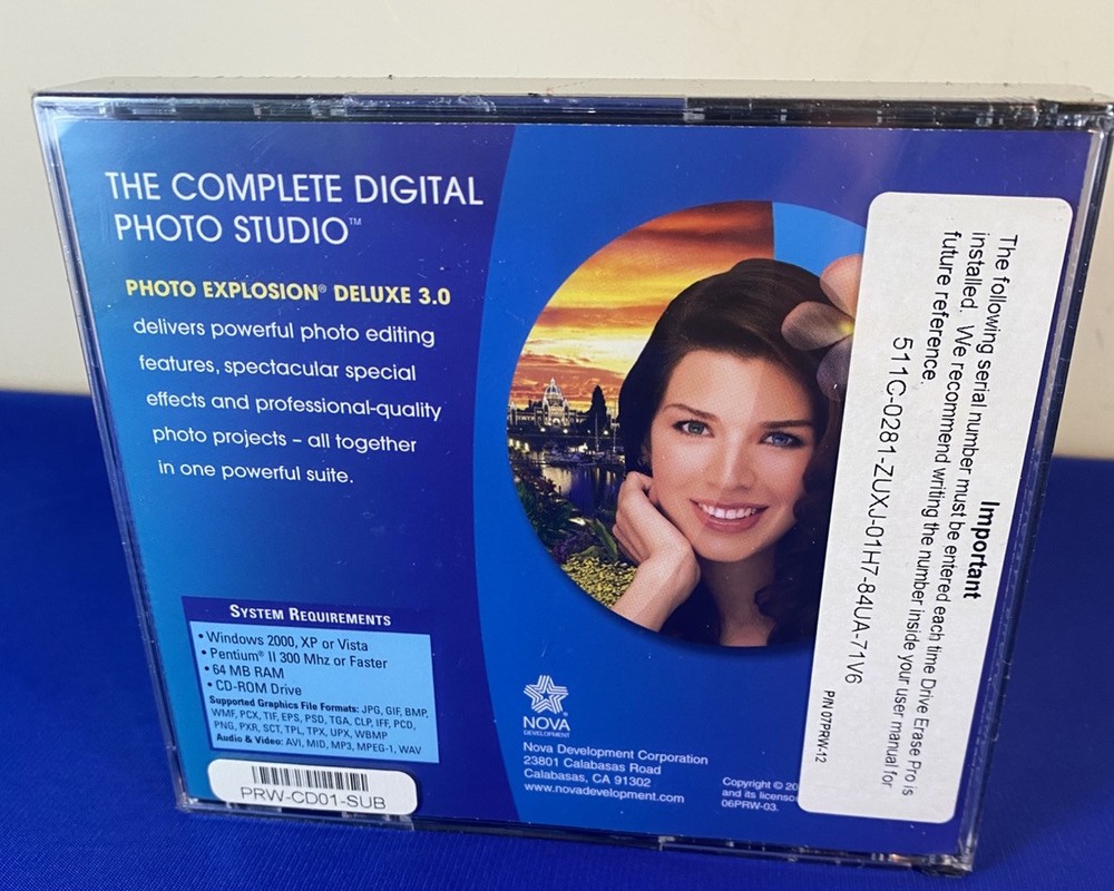 Photo Explosion Deluxe 3.0 PC Software CD Sealed Windows XP Vista 2000