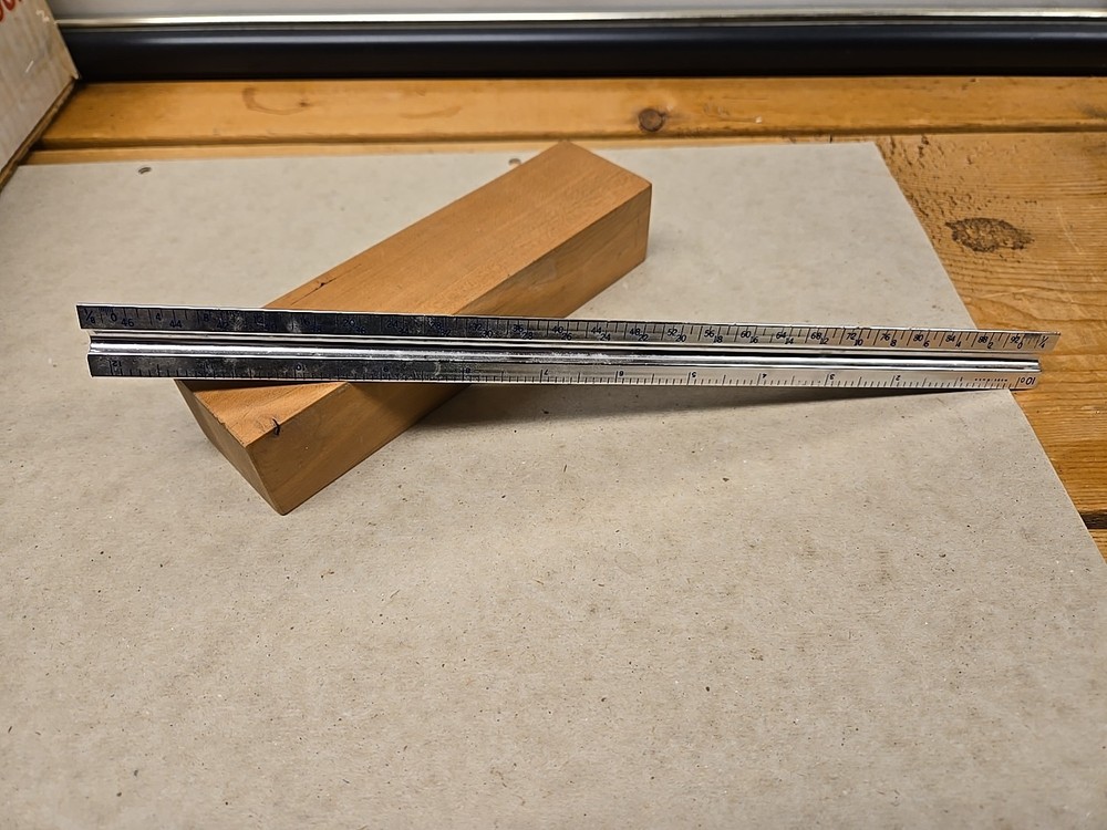 Rare Alcoa Scale Ruler Solid Aluminum Drafting/ Architect Ruler Rare 3 Sided