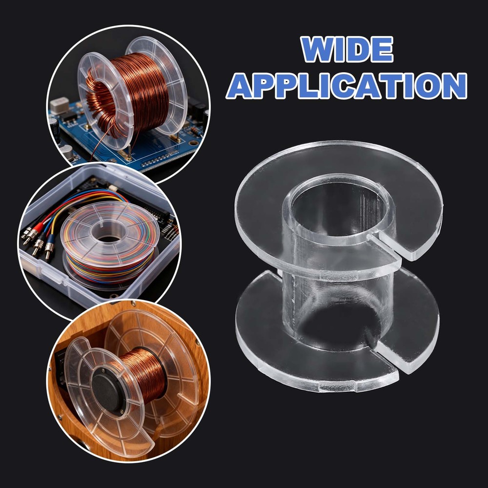 10pcs Speaker Crossover Bobbin Spools Coil, 22x18mm ABS Empty Spools
