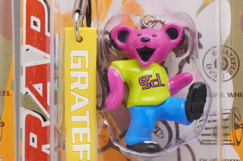Grateful Dead Dancing Bear Cell Phone Strap Keychain Set 5 Colors New In Box