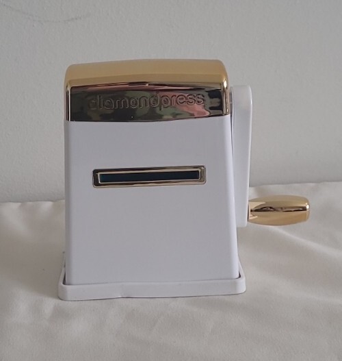 Diamond Press In Gold And White