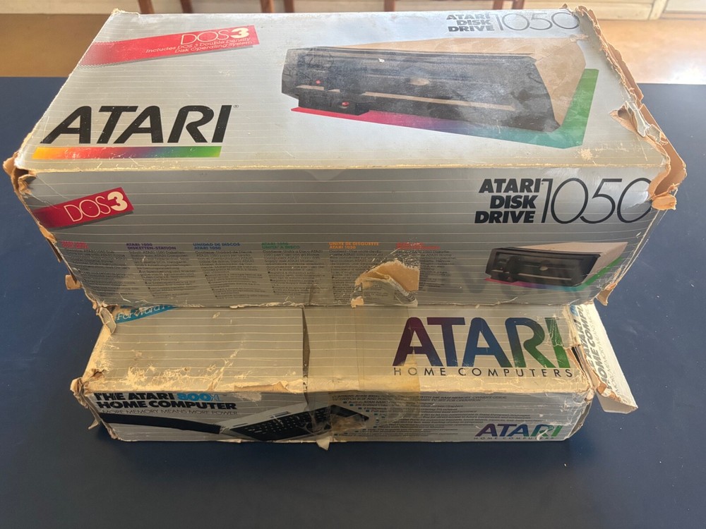 Atari 800xl Computer & 1050 disk drive with box untested/unused read details
