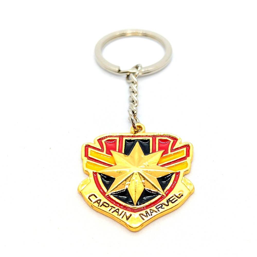 CAPTAIN MARVEL KEYCHAIN Marvel Comics Logo Superhero Key Chain/Keyring Gift
