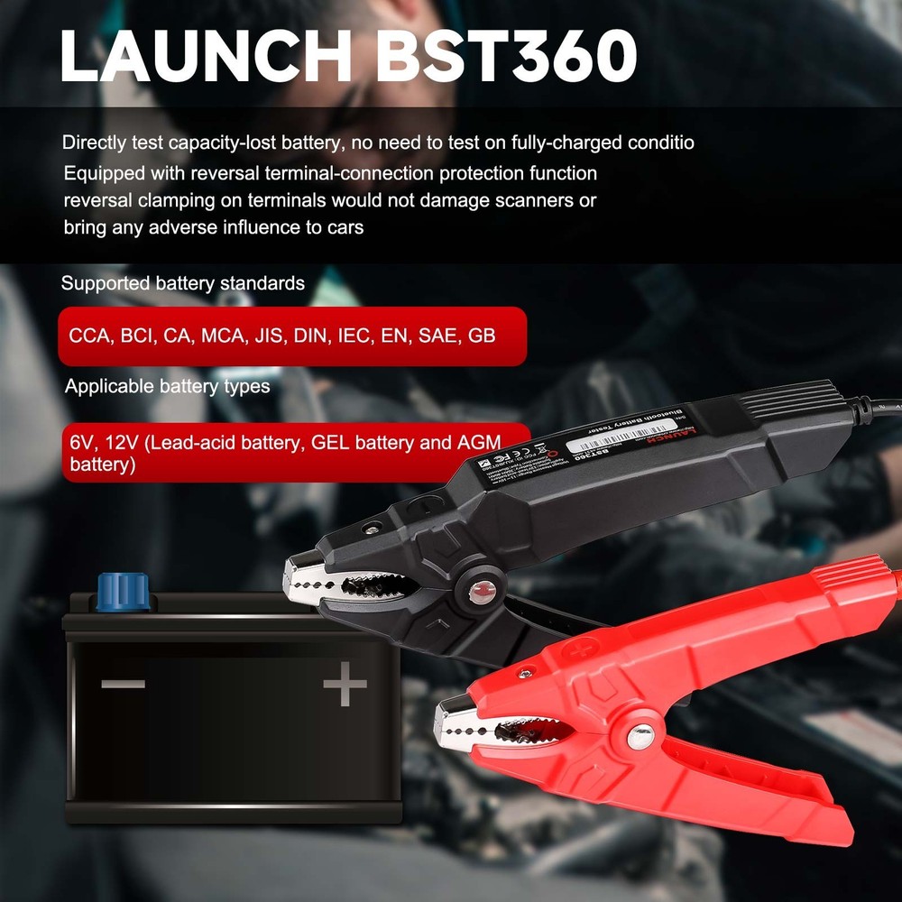 LAUNCH X431 BST360 Bluetooth Battery Analyzer Tester 2000CCA for X431 PRO ELITE