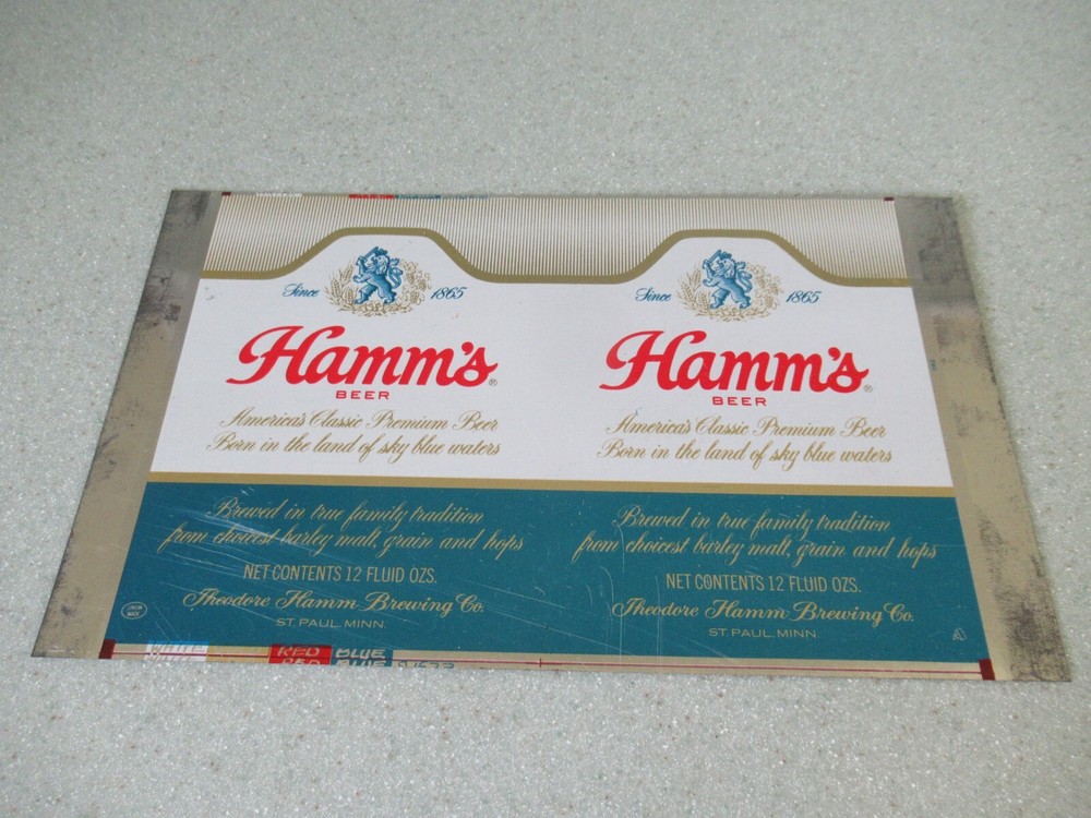 Hamm's Beer Can - Unrolled Flat Beer Can