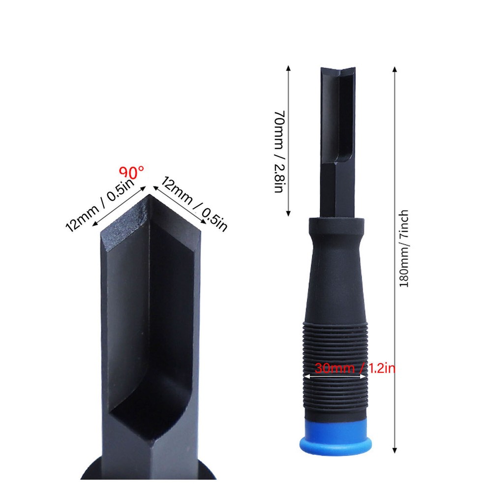 Right Angle Chisel Chrome Vanadium Steel TPR Handle Square Corner Chisel for
